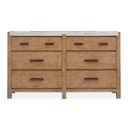 The appearance of Plum Creek Drawer Dresser In Sierra Brown designed by Magnussen in the coastal interior design. This sierra brown piece of furniture  was selected by 1StopBedrooms from Plum Creek Collection to add a touch of cosiness and style into your home. Sku: B5768-20. Material: Oak Veneer.