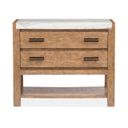 The appearance of Plum Creek Open Nightstand In Sierra Brown designed by Magnussen in the coastal interior design. This sierra brown piece of furniture  was selected by 1StopBedrooms from Plum Creek Collection to add a touch of cosiness and style into your home. Sku: B5768-05. Material: Oak Veneer.