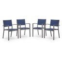 The appearance of Point Bonita Outdoor Sling Arm Chair Set of 4 In Gray and Blue designed by Signature Design by Ashley in the modern / contemporary interior design. This gray/blue piece of furniture was selected by 1StopBedrooms from Point Bonita Collection to add a touch of cosiness and style into your home. Sku: P326-601A.