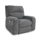 The appearance of Polaris Bizmark Gray Power Recliner designed by Parker House in the modern / contemporary interior design. This gray piece of furniture was selected by 1StopBedrooms from Polaris Collection to add a touch of cosiness and style into your home. Sku: MPOL#812PH-BIG. Material: Polyester.