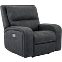 The appearance of Polaris Slate Power Recliner designed by Parker House in the modern / contemporary interior design. This slate piece of furniture was selected by 1StopBedrooms from Polaris Collection to add a touch of cosiness and style into your home. Sku: MPOL#812PH-SLA. Material: Polyester.