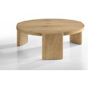 The appearance of Poltimore Round Cocktail Table In Oak designed by Furniture of America in the modern / contemporary interior design. This oak piece of furniture  was selected by 1StopBedrooms from Poltimore Collection to add a touch of cosiness and style into your home. Sku: FM4220AK-C. Material: Rubberwood.