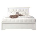 Pompei Full Bed with LED In Metallic White