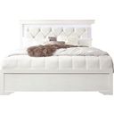 Pompei Queen Bed with LED In Metallic White