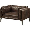 The appearance of Porchester Distress Chocolate Leather Chair designed by ACME in the modern / contemporary interior design. This brown piece of furniture was selected by 1StopBedrooms from Porchester Collection to add a touch of cosiness and style into your home. Sku: 52482. Material: Leather.
