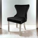 The appearance of Portanova Chair Set of 2 In Black designed by Furniture of America in the glam interior design. This black piece of furniture  was selected by 1StopBedrooms from Portanova Collection to add a touch of cosiness and style into your home. Sku: FM33014BK-SC-2PK. Material: Fabric.