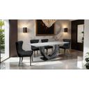 The appearance of Portanova Dining Table In Chrome designed by Furniture of America in the glam interior design. This chrome piece of furniture  was selected by 1StopBedrooms from Portanova Collection to add a touch of cosiness and style into your home. Sku: FM33003SV-T-1;FM33003SV-T-2;FM33003SV-T-3;FM33003SV-T-4. Material: Fabric. Table Top Shape: Rectangular. Size: 39" x 79".