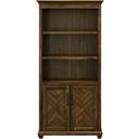 The appearance of Porter Traditional Wood Bookcase with Doors In Brown designed by Martin Furniture in the traditional interior design. This brown piece of furniture  was selected by 1StopBedrooms from Porter Collection to add a touch of cosiness and style into your home. Sku: IMPR3474D. Material: Wood.
