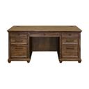 The appearance of Porter Traditional Wood Double Pedestal Executive Desk In Brown designed by Martin Furniture in the traditional interior design. This brown piece of furniture  was selected by 1StopBedrooms from Porter Collection to add a touch of cosiness and style into your home. Sku: IMPR680. Material: Wood.