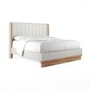 Portico Queen Upholstered Shelter Bed In White