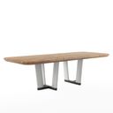 The appearance of Portico Rectangular Dining Table In Brown designed by A.R.T. in the modern / contemporary interior design. This brown piece of furniture  was selected by 1StopBedrooms from Portico Collection to add a touch of cosiness and style into your home. Sku: 323221-3351. Table Top Shape: Rectangular. Size: 44" x 110". Material: Parawood.
