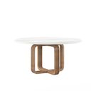 The appearance of Portico Round Dining Table In White designed by A.R.T. in the modern / contemporary interior design. This white piece of furniture  was selected by 1StopBedrooms from Portico Collection to add a touch of cosiness and style into your home. Sku: 323225-3317TP;323225-3335BS. Table Top Shape: Round. Size: 60". Material: Parawood.