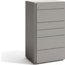 The appearance of Porto Chest in Grey designed by J&M in the modern / contemporary interior design. This grey piece of furniture was selected by 1StopBedrooms from Porto Collection to add a touch of cosiness and style into your home. Sku: 17865-C. Material: Wood Veneer.