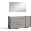 The appearance of Porto Mirror in Grey designed by J&M in the modern / contemporary interior design. This grey piece of furniture was selected by 1StopBedrooms from Porto Collection to add a touch of cosiness and style into your home. Sku: 17865-M. Material: Wood Veneer.