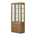 Portrait Display Cabinet In Sienna Brown