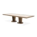 Portrait Wide Rectangular Dining Table In Sienna Brown