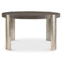 The appearance of Prado Dining Table in Porcini Finish designed by Bernhardt in the modern / contemporary interior design. This porcini/bright graphite piece of furniture was selected by 1StopBedrooms from Prado Collection to add a touch of cosiness and style into your home. Sku: 324221B. Table Top Shape: Round. Material: Metal. Size: 54".