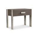 The appearance of Prado Nightstand in Porcini & Bright Graphite Finishes designed by Bernhardt in the modern / contemporary interior design. This porcini/bright graphite piece of furniture was selected by 1StopBedrooms from Prado Collection to add a touch of cosiness and style into your home. Sku: 324218B. Material: Metal.