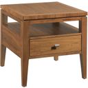 The appearance of Premise Rectangular Drawer End Table In Auburn designed by Hammary in the modern / contemporary interior design. This auburn piece of furniture  was selected by 1StopBedrooms from Premise Collection to add a touch of cosiness and style into your home. Sku: 273-915. Material: Wood.