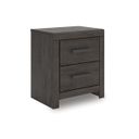 The appearance of Prendonea Nightstand In Charcoal designed by Signature Design by Ashley in the transitional interior design. This charcoal piece of furniture was selected by 1StopBedrooms from Prendonea Collection to add a touch of cosiness and style into your home. Sku: B3789-92. Material: Wood.