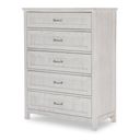 The appearance of Preston 5 Drawer Chest In Bleached Linen designed by Legacy Classic in the transitional interior design. This bleached linen piece of furniture was selected by 1StopBedrooms from Preston Collection to add a touch of cosiness and style into your home. Sku: 3861-2200. Material: Oak Veneer.