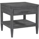 The appearance of Preston End Table In Grey designed by Aspenhome in the modern / contemporary interior design. This grey piece of furniture was selected by 1StopBedrooms from Preston Collection to add a touch of cosiness and style into your home. Sku: I597-9140. Material: Wood.