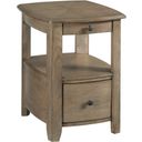 The appearance of Primo Iii Chairside Table designed by Hammary in the transitional interior design. This light stain piece of furniture  was selected by 1StopBedrooms from Primo Collection to add a touch of cosiness and style into your home. Sku: 066-916. Material: Wood.