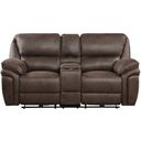 The appearance of Proctor Power Double Reclining Love Seat with Center Console In Brown designed by Homelegance in the modern / contemporary interior design. This brown piece of furniture was selected by 1StopBedrooms from Proctor Collection to add a touch of cosiness and style into your home. Sku: 8517BRW-2PW. Material: Microfiber.