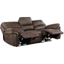 The appearance of Proctor Power Double Reclining Sofa In Brown designed by Homelegance in the modern / contemporary interior design. This brown piece of furniture was selected by 1StopBedrooms from Proctor Collection to add a touch of cosiness and style into your home. Sku: 8517BRW-3PW. Material: Microfiber.