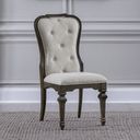 The appearance of Provence Park Upholstered Side Chair Set of 2 In Chateau designed by Liberty in the traditional interior design. This chateau piece of furniture was selected by 1StopBedrooms from Provence Park Collection to add a touch of cosiness and style into your home. Sku: 765-C9001S. Material: Solid Rubberwood.