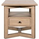 The appearance of Proximity Place Rectangular End Table In Barley Buff designed by Liberty in the transitional interior design. This barley buff piece of furniture was selected by 1StopBedrooms from Proximity Place Collection to add a touch of cosiness and style into your home. Sku: 780-OT1020. Material: Solid Rubberwood.