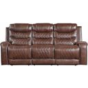 The appearance of Putnam Brown Double Reclining Sofa designed by Homelegance in the modern / contemporary interior design. This brown piece of furniture was selected by 1StopBedrooms from Putnam Collection to add a touch of cosiness and style into your home. Sku: 9405BR-3. Material: Microfiber.