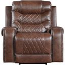 The appearance of Putnam Brown Power Recliner designed by Homelegance in the modern / contemporary interior design. This brown piece of furniture was selected by 1StopBedrooms from Putnam Collection to add a touch of cosiness and style into your home. Sku: 9405BR-1PW. Material: Microfiber.