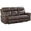 The appearance of Quade Sofa with Power Footrest In Mocha designed by New Classic in the modern / contemporary interior design. This mocha piece of furniture was selected by 1StopBedrooms from Quade Collection to add a touch of cosiness and style into your home. Sku: U1798-30P1-MCH. Material: Fabric.