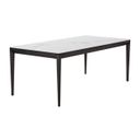 Queens 78.75 Inch Queens Dining Table In White and Smoke Grey