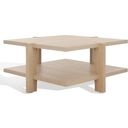 The appearance of Quigley Square Coffee Table In Natural Cerused Oak designed by Safavieh Couture in the modern / contemporary interior design. This natural cerused oak piece of furniture  was selected by 1StopBedrooms from Quigley Collection to add a touch of cosiness and style into your home. Sku: SFV2150B. Material: MDF.
