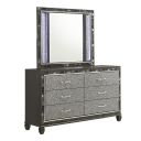 The appearance of Radiance Dresser In Black designed by New Classic in the modern / contemporary interior design. This black piece of furniture  was selected by 1StopBedrooms from Radiance Collection to add a touch of cosiness and style into your home. Sku: B976K-050. Material: Wood.