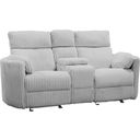 The appearance of Radius Power Glider Reclining Console Loveseat In Grey designed by Parker House in the modern / contemporary interior design. This grey piece of furniture  was selected by 1StopBedrooms from Radius Collection to add a touch of cosiness and style into your home. Sku: MRAD#822CPG-MGGR. Material: Polyester.
