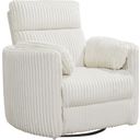 The appearance of Radius Swivel Power Glider Recliner In Off White designed by Parker House in the modern / contemporary interior design. This off white piece of furniture was selected by 1StopBedrooms from Radius Collection to add a touch of cosiness and style into your home. Sku: MRAD#812GSP-MGIV. Material: Polyester.