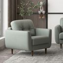 The appearance of Radwan Pesto Green Leather Accent Chair designed by ACME in the modern / contemporary interior design. This green piece of furniture  was selected by 1StopBedrooms from Radwan Collection to add a touch of cosiness and style into your home. Sku: 54962. Material: Wood.