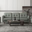 The appearance of Radwan Pesto Green Leather Sofa designed by ACME in the modern / contemporary interior design. This green piece of furniture  was selected by 1StopBedrooms from Radwan Collection to add a touch of cosiness and style into your home. Sku: 54960. Material: Leather.