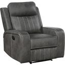 The appearance of Raelynn Upholstered Recliner Chair Grey designed by Coaster in the transitional interior design. This grey piece of furniture was selected by 1StopBedrooms from Raelynn Collection to add a touch of cosiness and style into your home. Sku: 603193. Material: Upholstered.