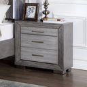 The appearance of Raiden Night Stand With Usb In Gray designed by Furniture of America in the transitional interior design. This gray piece of furniture was selected by 1StopBedrooms from Raiden Collection to add a touch of cosiness and style into your home. Sku: CM7468GY-N. Material: Wood.