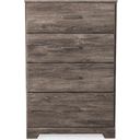 The appearance of Ralinksi Gray Four Drawer Chest designed by Signature Design by Ashley in the transitional interior design. This gray piece of furniture was selected by 1StopBedrooms from Ralinksi Collection to add a touch of cosiness and style into your home. Sku: B2587-44. Material: Wood.