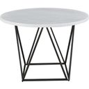 The appearance of Ramona White Marble Top Round Dining Table designed by Steve Silver in the transitional interior design. This white piece of furniture  was selected by 1StopBedrooms from Ramona Collection to add a touch of cosiness and style into your home. Sku: RM440WT. Table Top Shape: Round. Material: Marble. Size: 44".