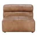 Ramsay Tan Leather Armless Chair