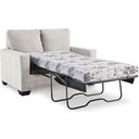 The appearance of Rannis Twin Sofa Sleeper In Snow designed by Signature Design by Ashley in the modern / contemporary interior design. This snow piece of furniture  was selected by 1StopBedrooms from Rannis Collection to add a touch of cosiness and style into your home. Sku: 5360337. Material: Fabric.