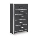 The appearance of Ravalori Chest of Drawers In Black designed by Signature Design by Ashley in the modern / contemporary interior design. This black piece of furniture was selected by 1StopBedrooms from Ravalori Collection to add a touch of cosiness and style into your home. Sku: NCB3380-46. Material: Wood.