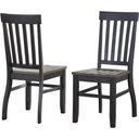 The appearance of Raven Ebony And Driftwood Noir Side Chair Set Of 2 designed by Steve Silver in the transitional interior design. This black and brown piece of furniture was selected by 1StopBedrooms from Raven Collection to add a touch of cosiness and style into your home. Sku: RN500S. Material: Plywood.