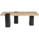 The appearance of Ravenna Genuine Travertine Top and Oak Wood Base Coffee Table In Natural and Black designed by Meridian in the modern / contemporary interior design. This natural/black piece of furniture was selected by 1StopBedrooms from Ravenna Collection to add a touch of cosiness and style into your home. Sku: 99078Travertine-CT Box 1/2 (Top);99078Travertine-CT Box 2/2 (Base). Material: Marble.